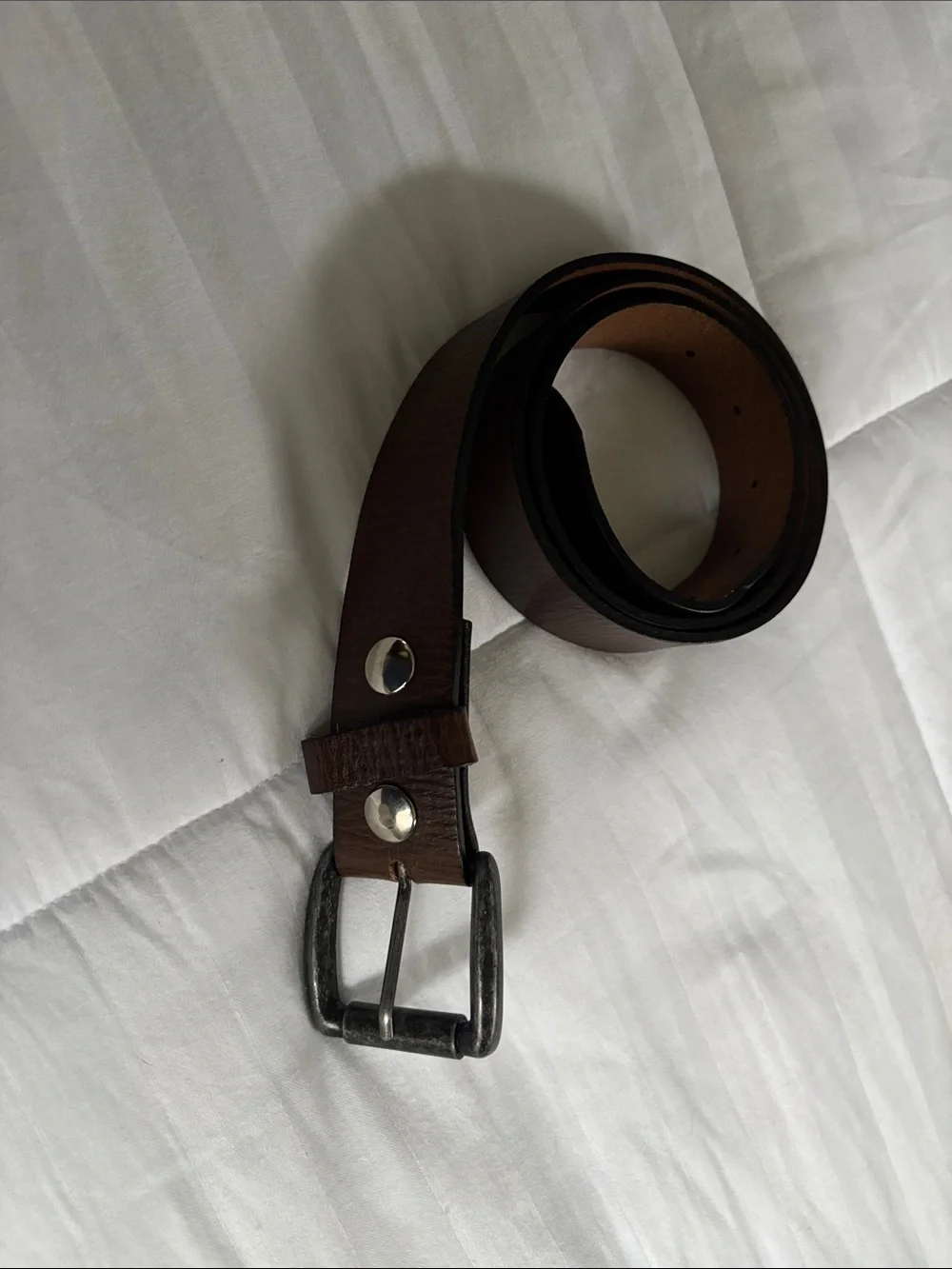 Men's Brown Leather Belt (Will Leather Goods) 36